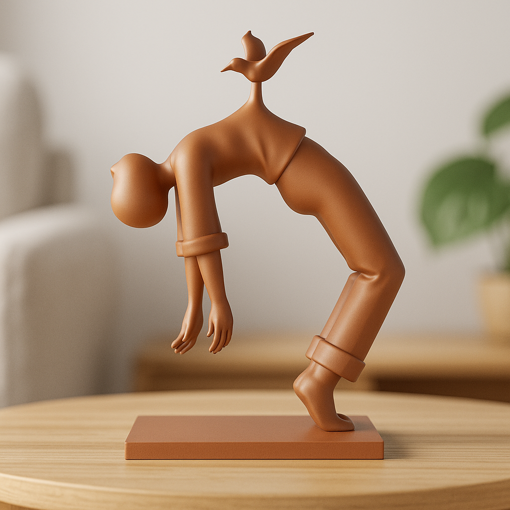 Bird of Burden Sculpture – Surreal Figurative Art