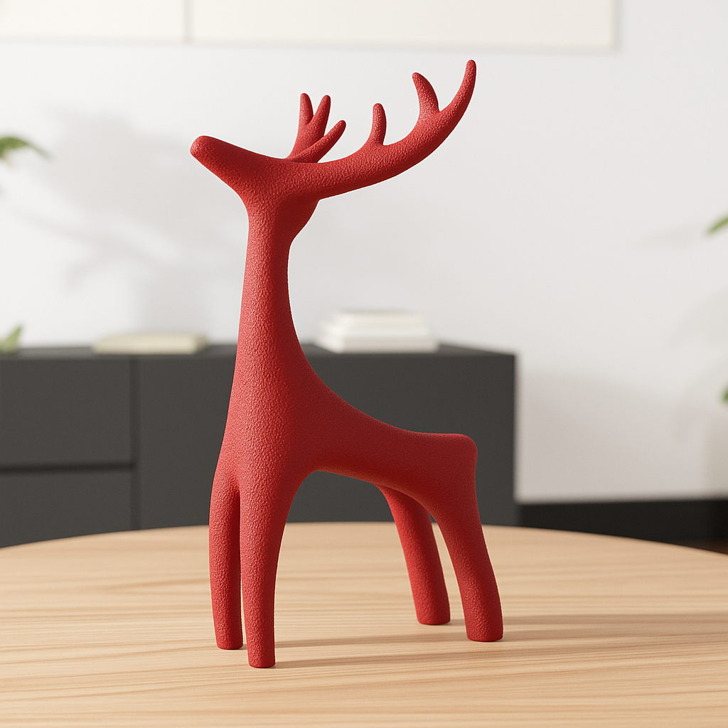 Minimalist Deer Sculpture – Modern 3D Home Decor Accent