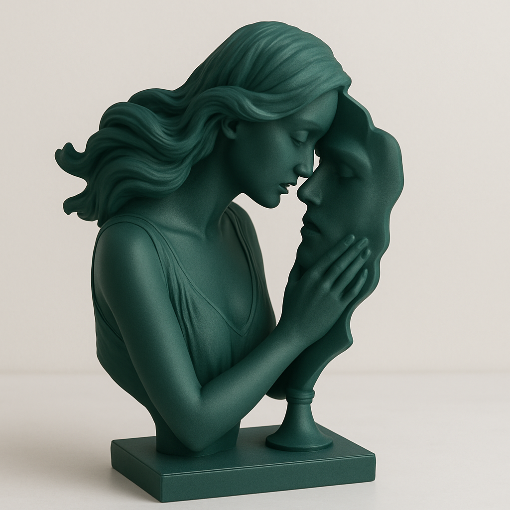 Loving Reflection Sculpture – Emotional Art | Modern Minimal Home Décor