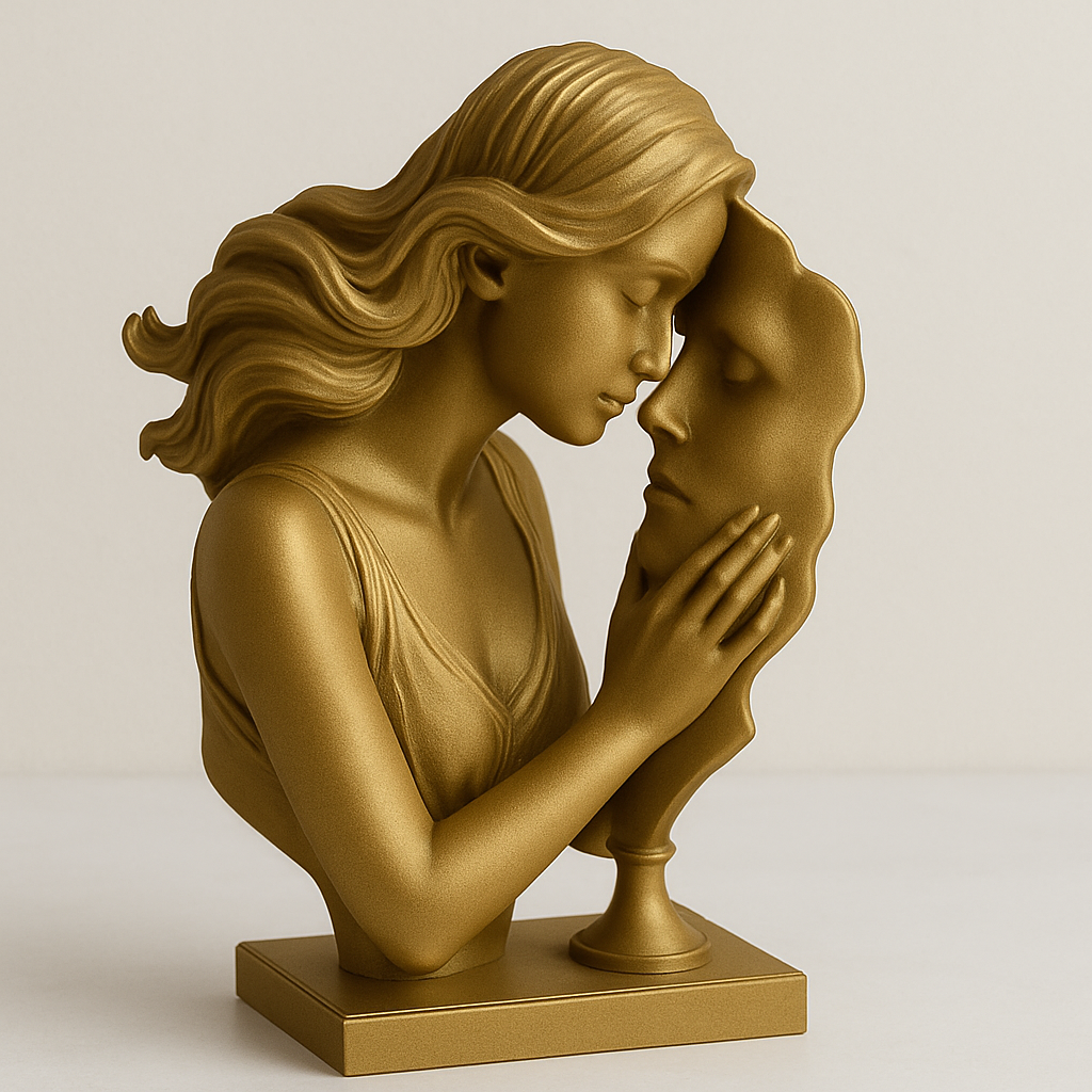 Loving Reflection Sculpture – Emotional Art | Modern Minimal Home Décor