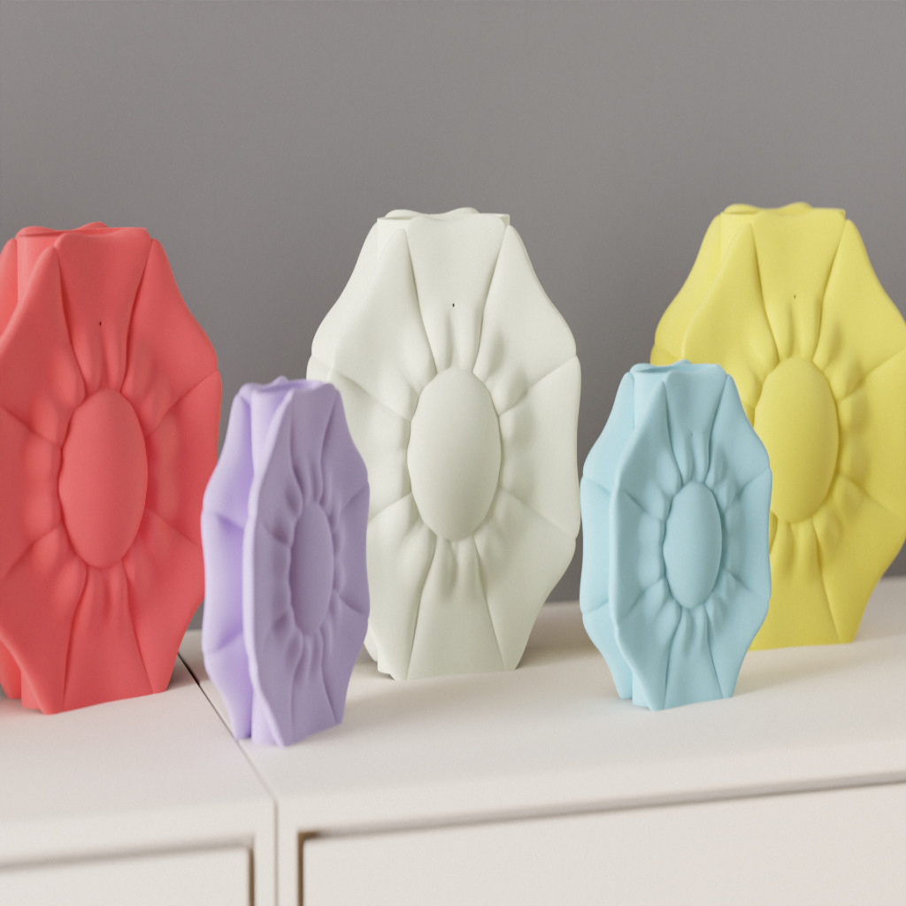 Flower Sculpture Vase – Modern Floral Décor Accent