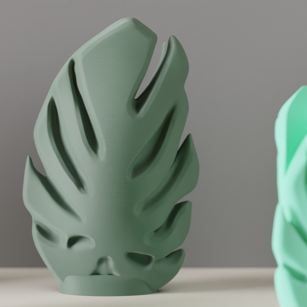 Monstera Leaf Vase – Modern Minimalist Décor