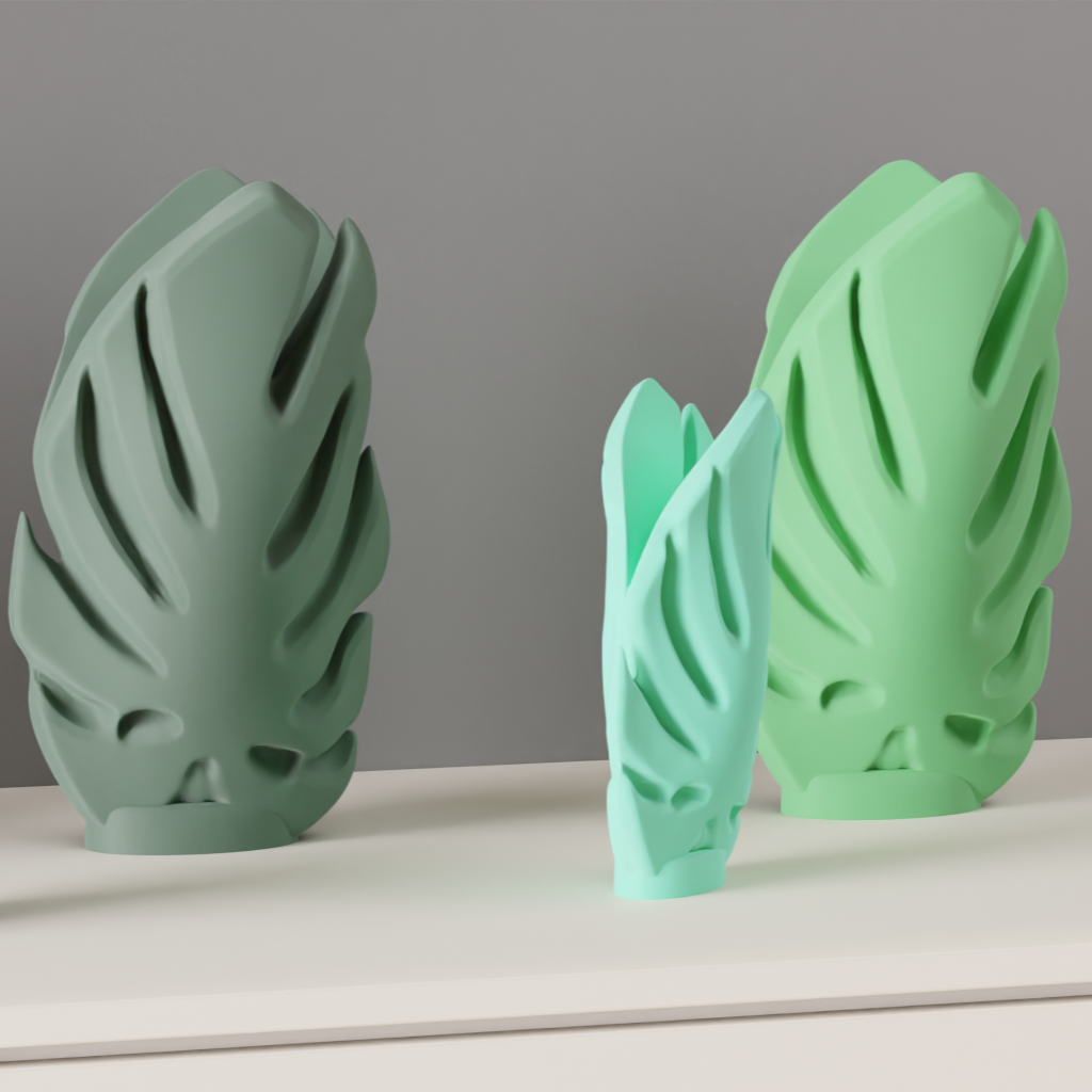 Monstera Leaf Vase – Modern Minimalist Décor