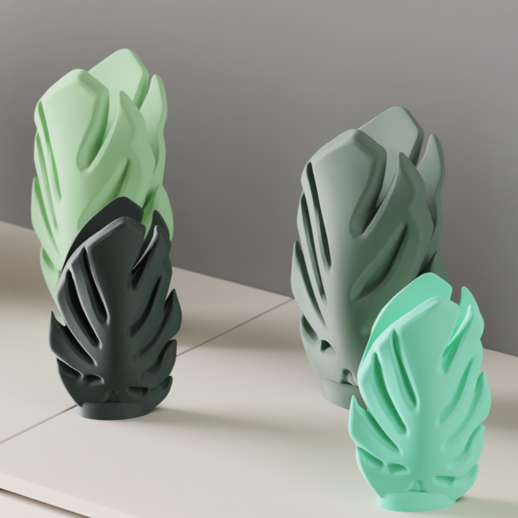 Monstera Leaf Vase – Modern Minimalist Décor
