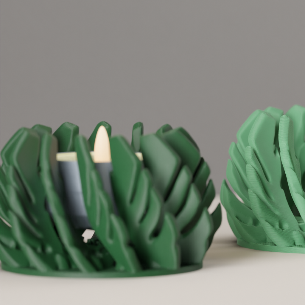 LED Candle Holder. Cute Monstera Tealight Stand (Pack of 2 or 4)