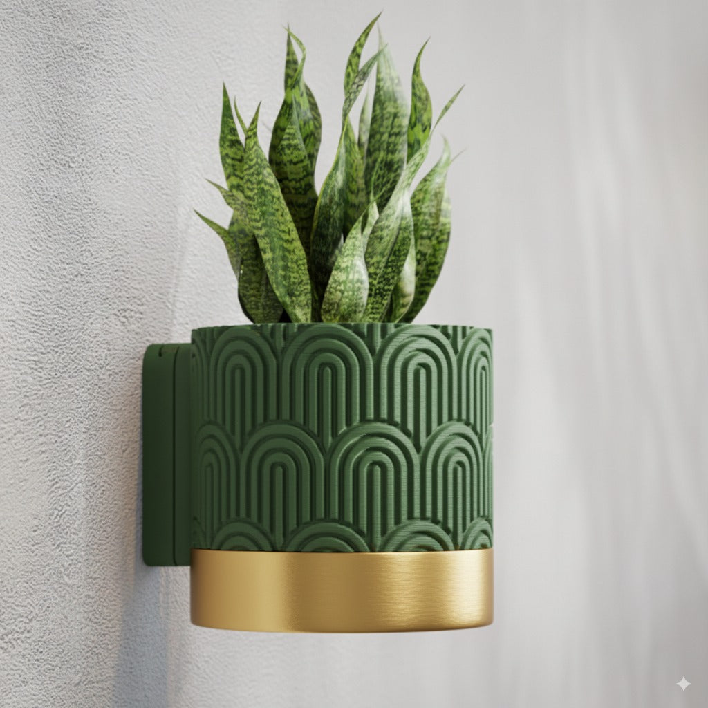 Textured Wall Planter with Hidden Mount