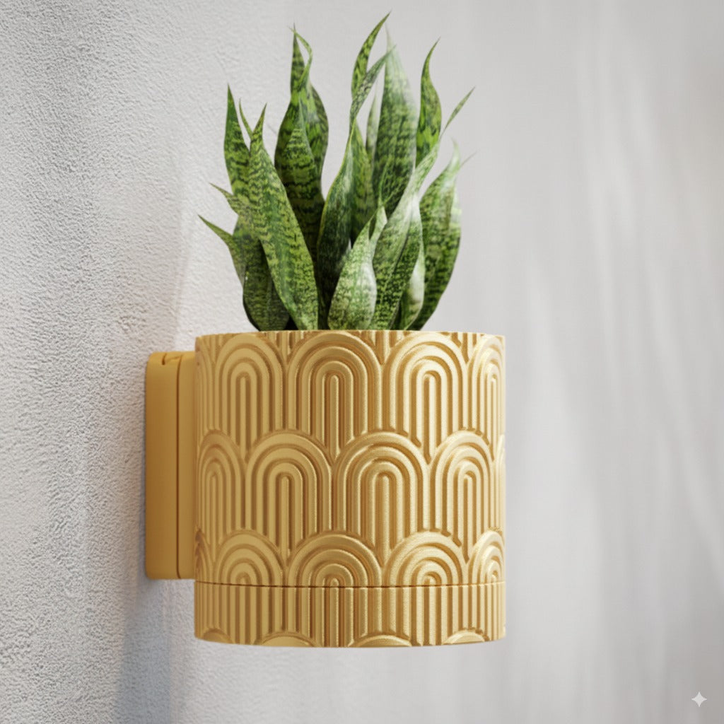 Textured Wall Planter with Hidden Mount