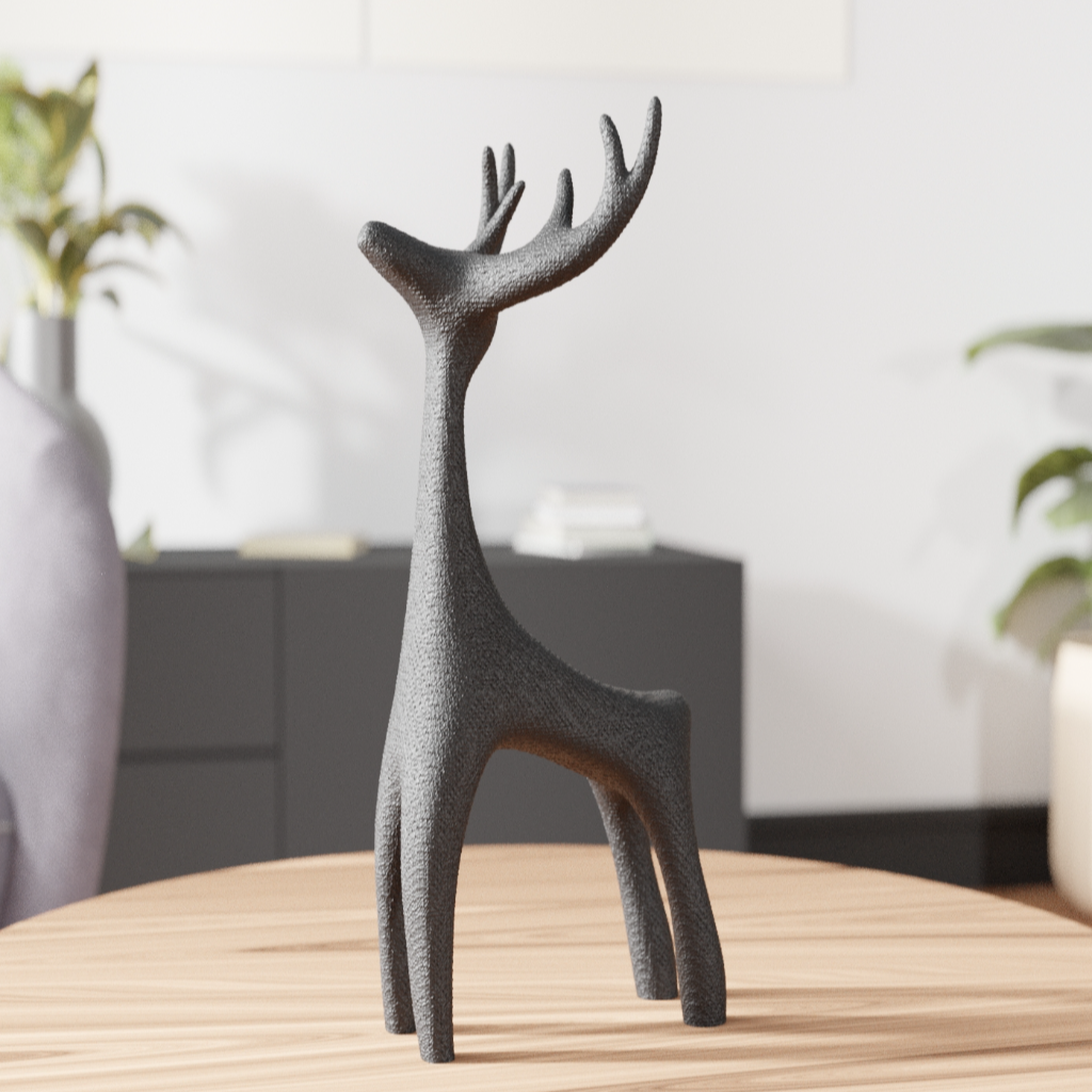 Minimalist Deer Sculpture – Modern 3D Home Decor Accent