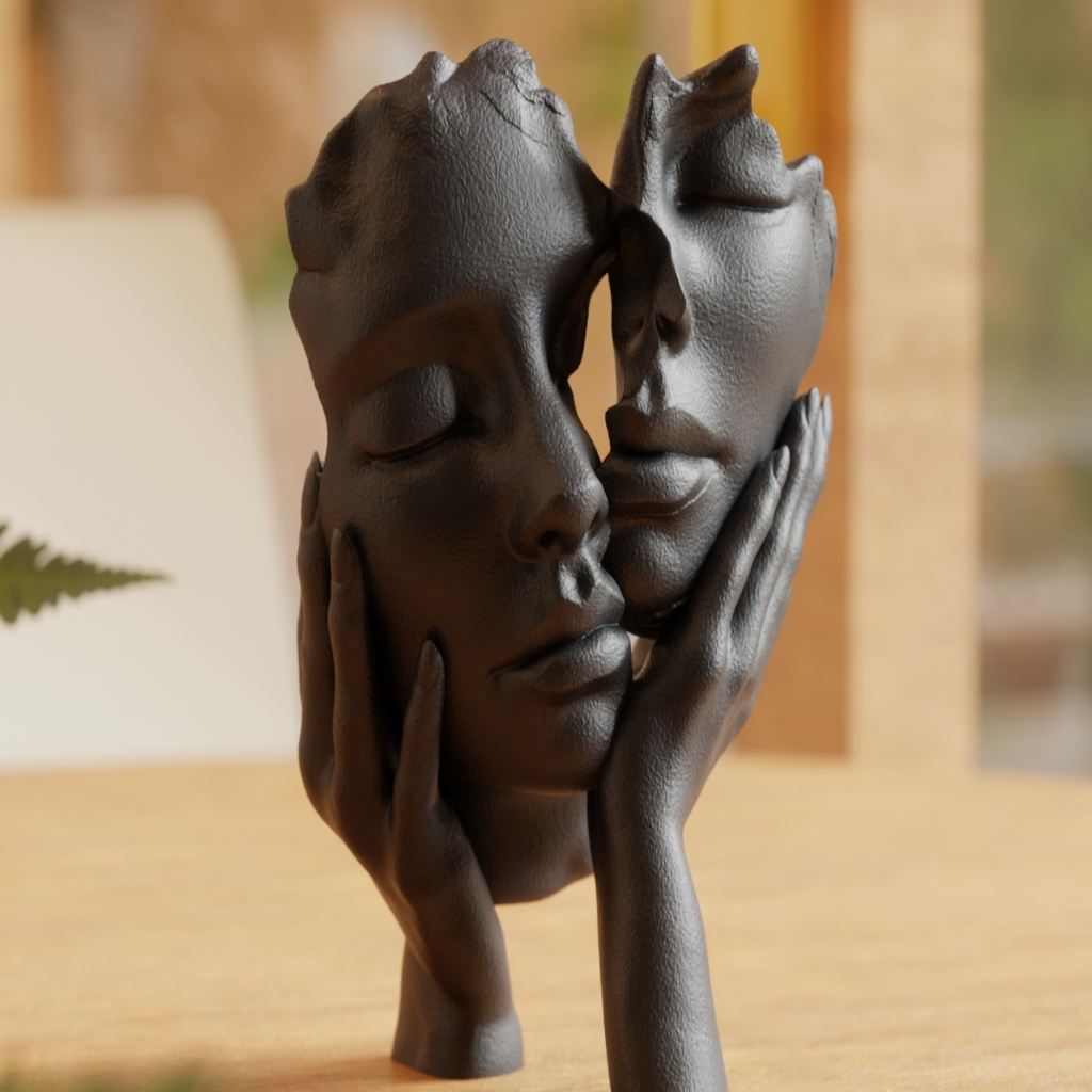 Ethereal Embrace Sculpture – Modern Abstract Art