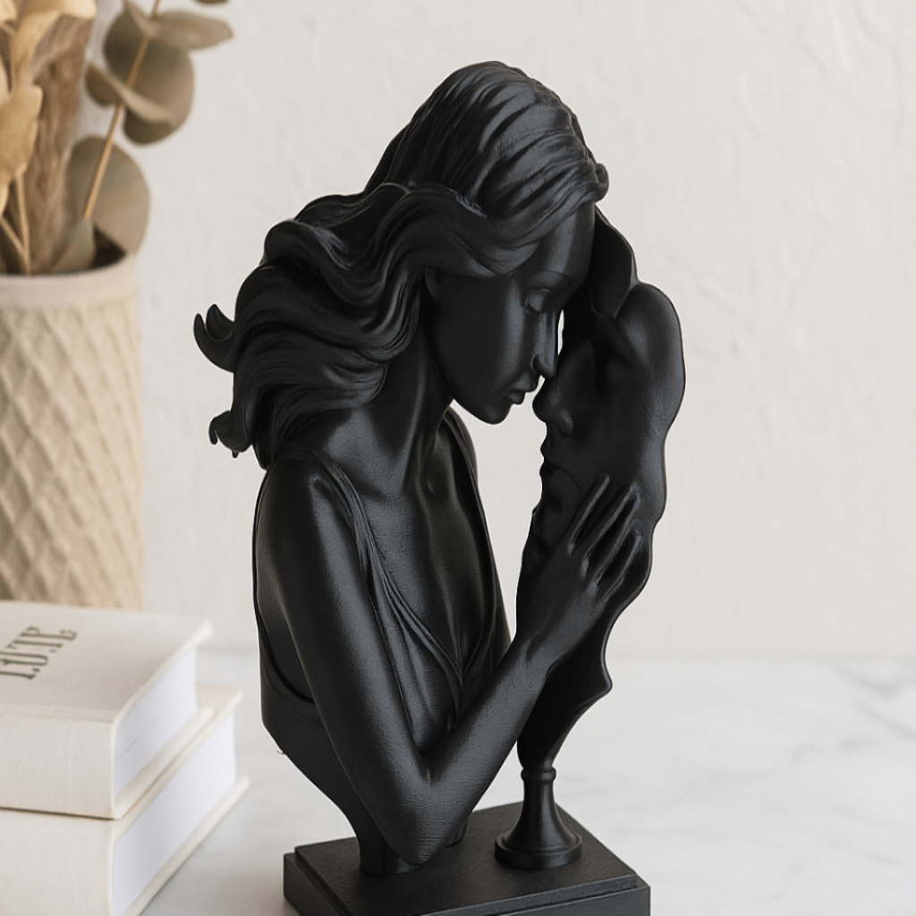 Loving Reflection Sculpture – Emotional Art | Modern Minimal Home Décor
