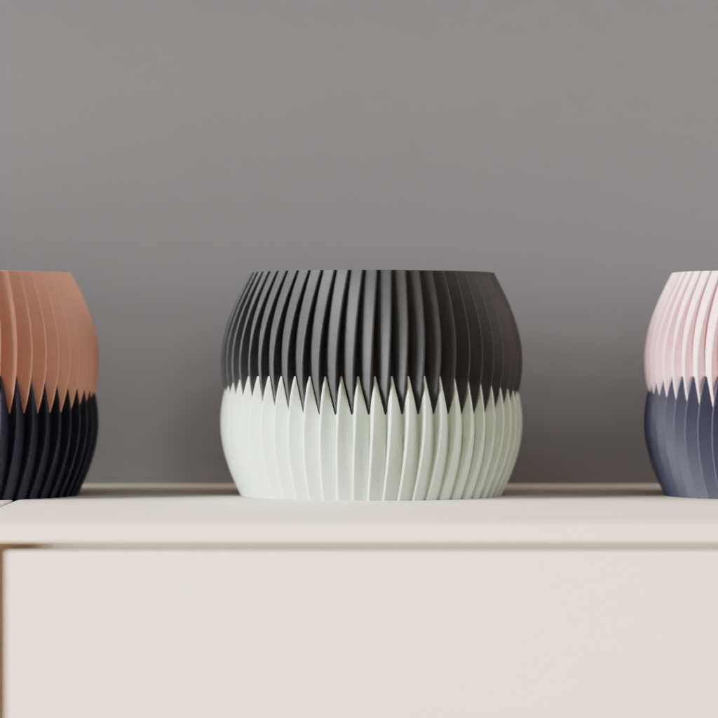 Modern Two-Part Interlocking Vase – Dual-Color Contemporary Design