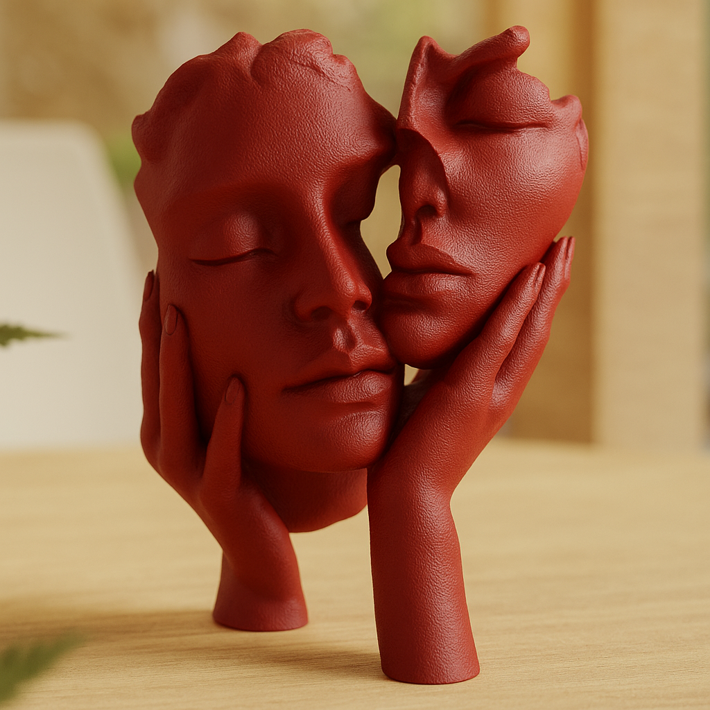 Ethereal Embrace Sculpture – Modern Abstract Art