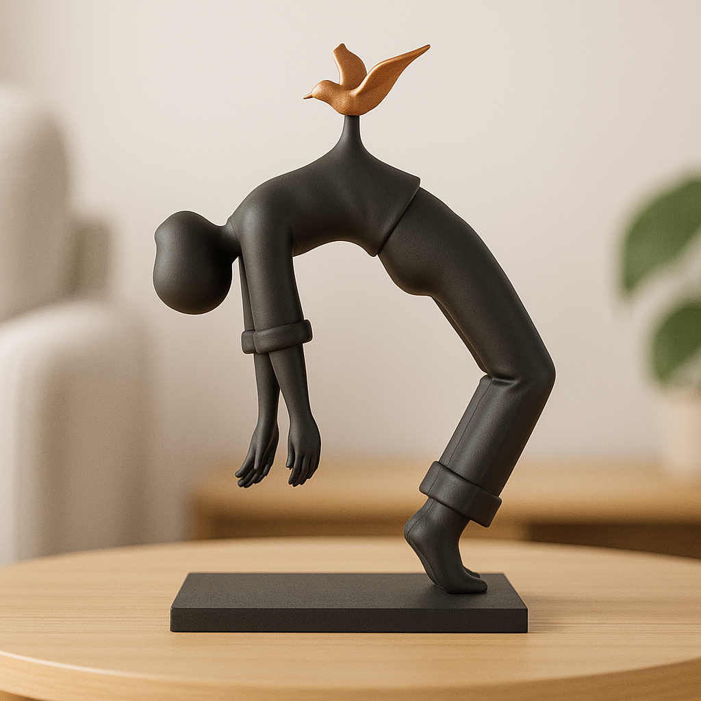 Bird of Burden Sculpture – Surreal Figurative Art