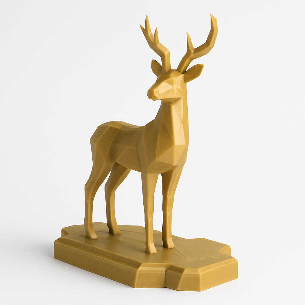 Geometric Stag Sculpture – Modern Minimal Desk & Shelf Decor