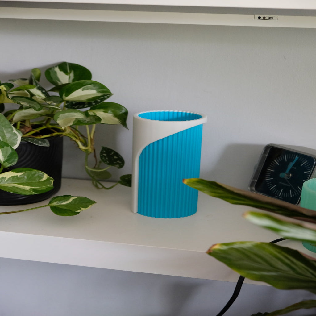 Modern Two-Part Interlocking Vase Set – Minimalist Dual-Color Design