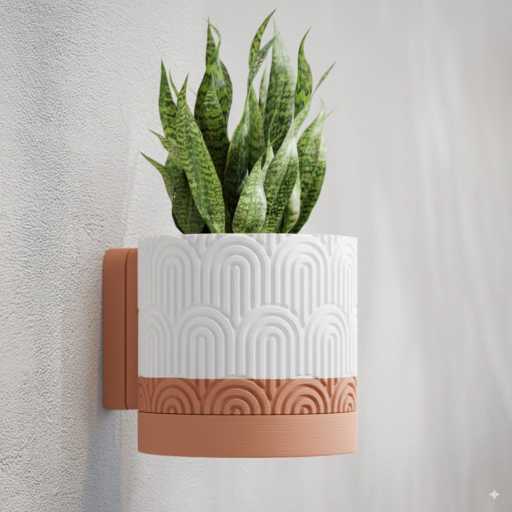 Textured Wall Planter with Hidden Mount