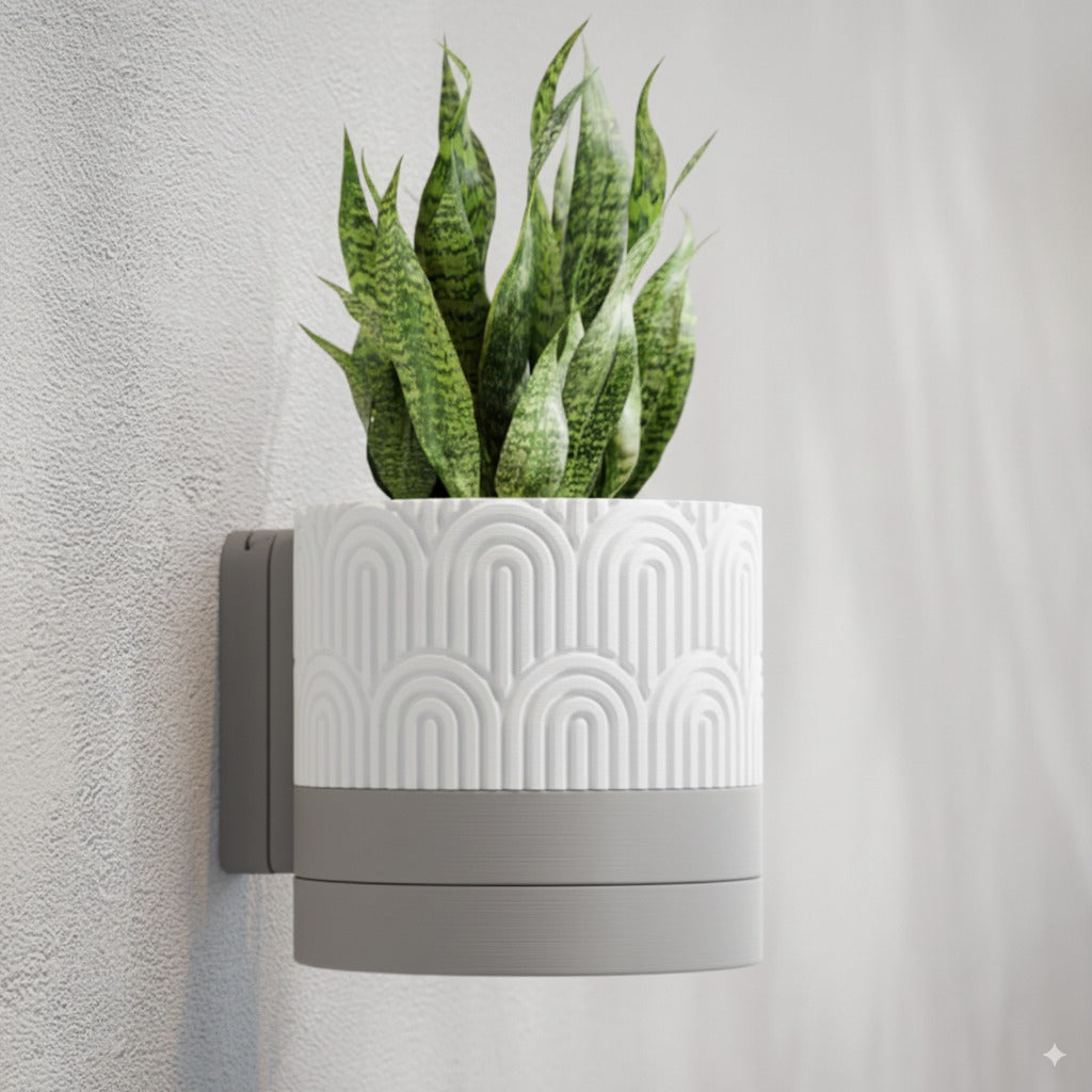 Textured Wall Planter with Hidden Mount