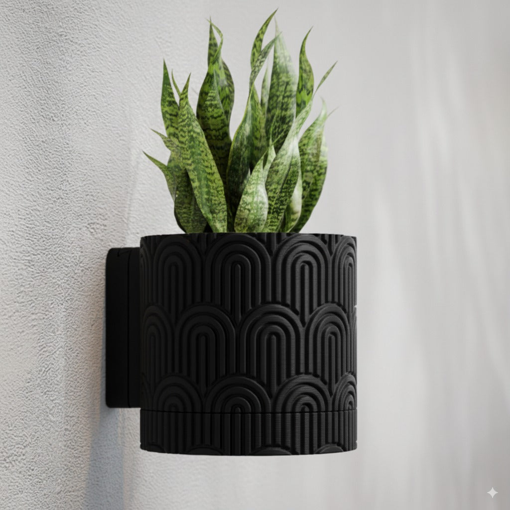 Textured Wall Planter with Hidden Mount