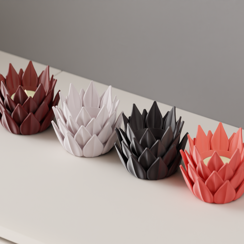 Lotus Flower Tea Light Holder (Pack of 2 or 4)