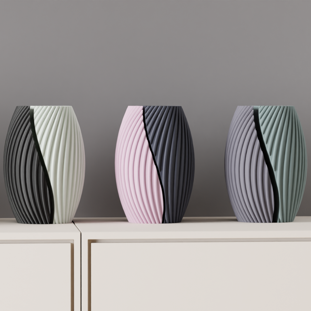 Modern Minimalist Two-Part Vase – Dual Tone Aesthetic Home Décor
