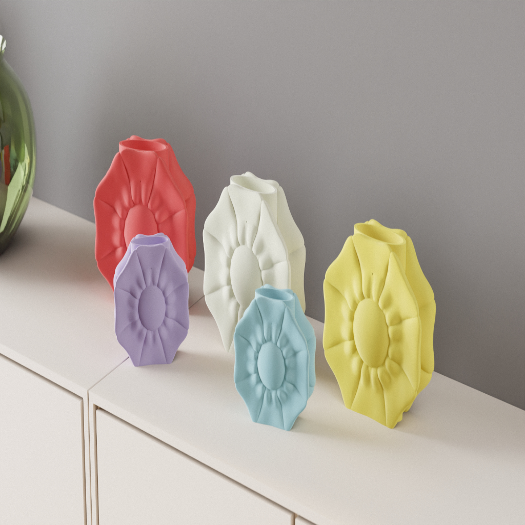 Flower Sculpture Vase – Modern Floral Décor Accent