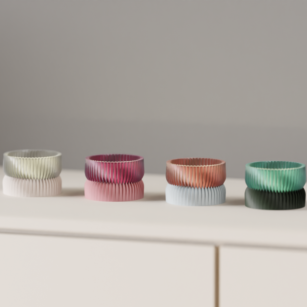 Tealight Holder - 2 Part Design for Color Combos (Pack of 2 or 4)