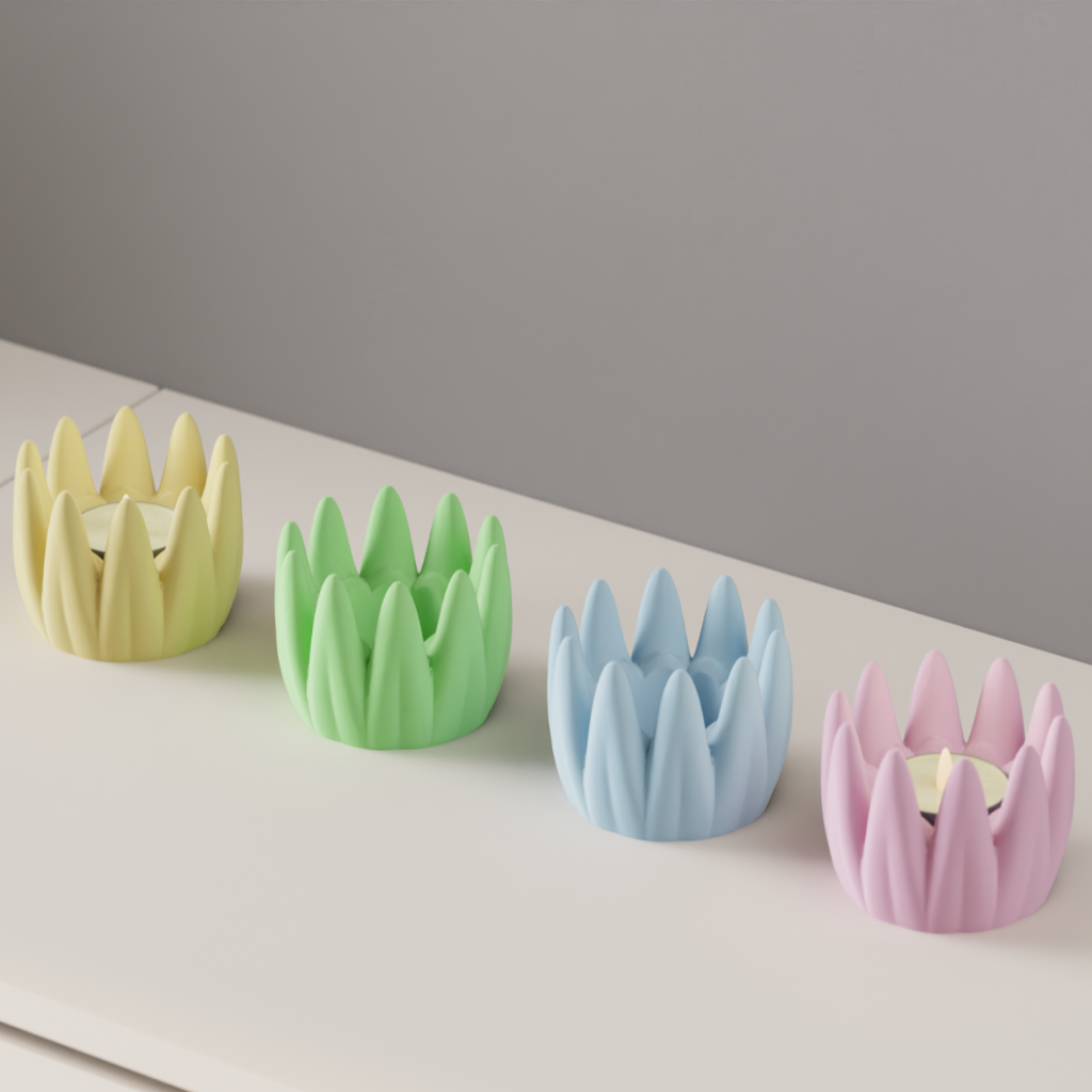 LED Candle Holder. Succulent Plant Style Tealight (Pack of 2 or 4)