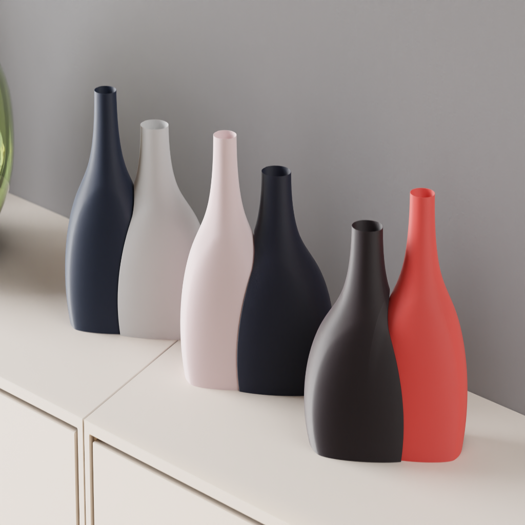 Modern Interlocking Vase Pair – Minimalist Dual-Tone Home Décor