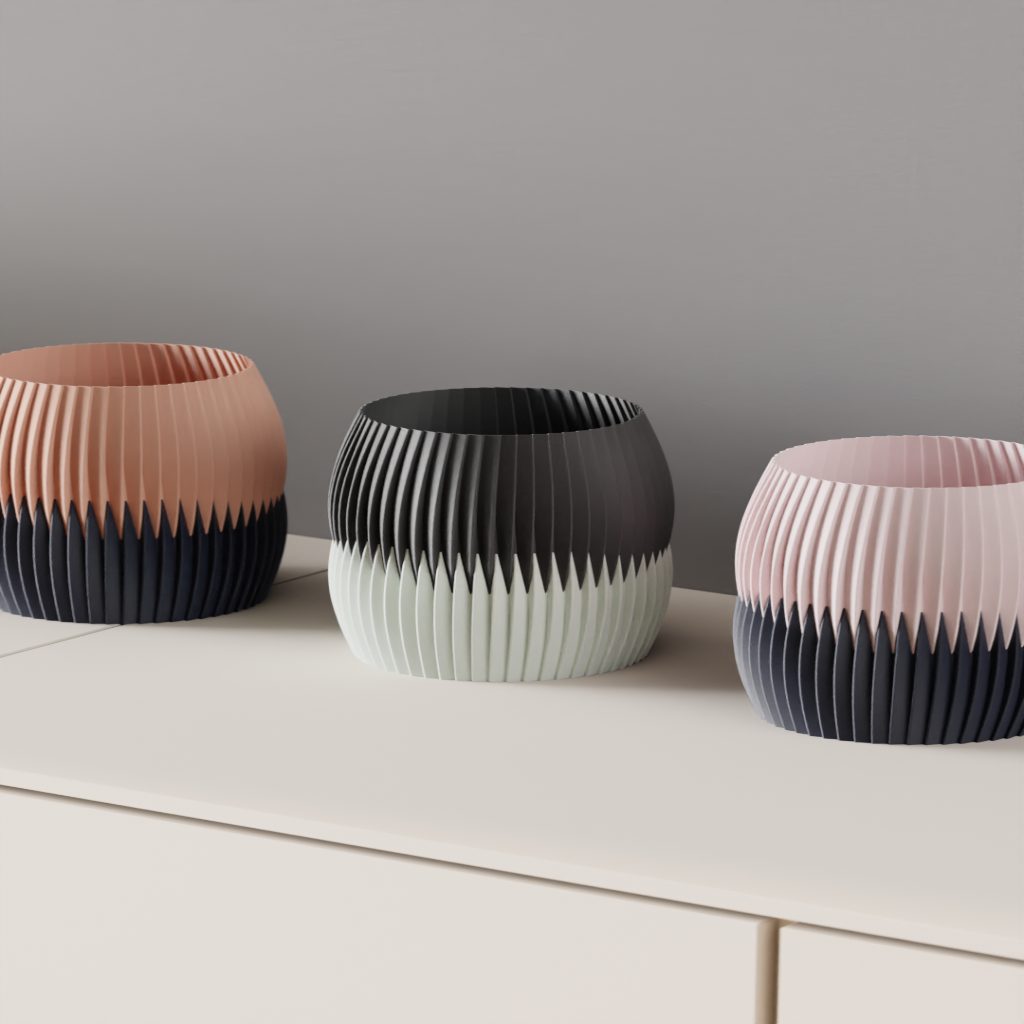 Modern Two-Part Interlocking Vase – Dual-Color Contemporary Design