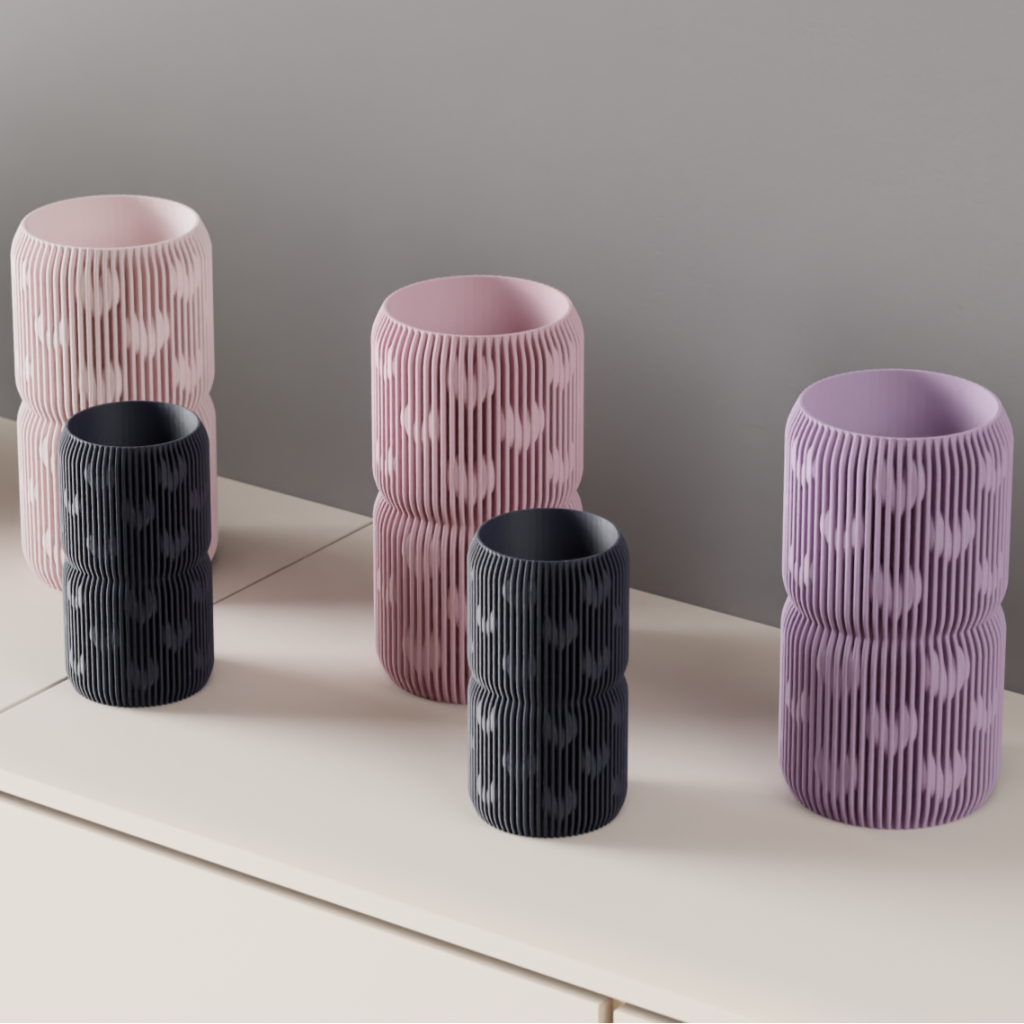 Valentine’s Day Heart Pattern Vase – Modern Romantic Décor