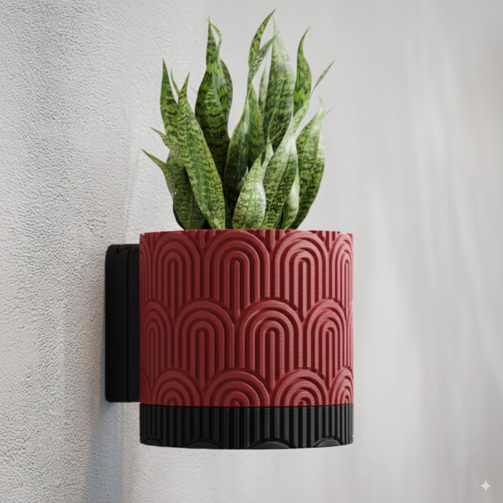 Textured Wall Planter with Hidden Mount