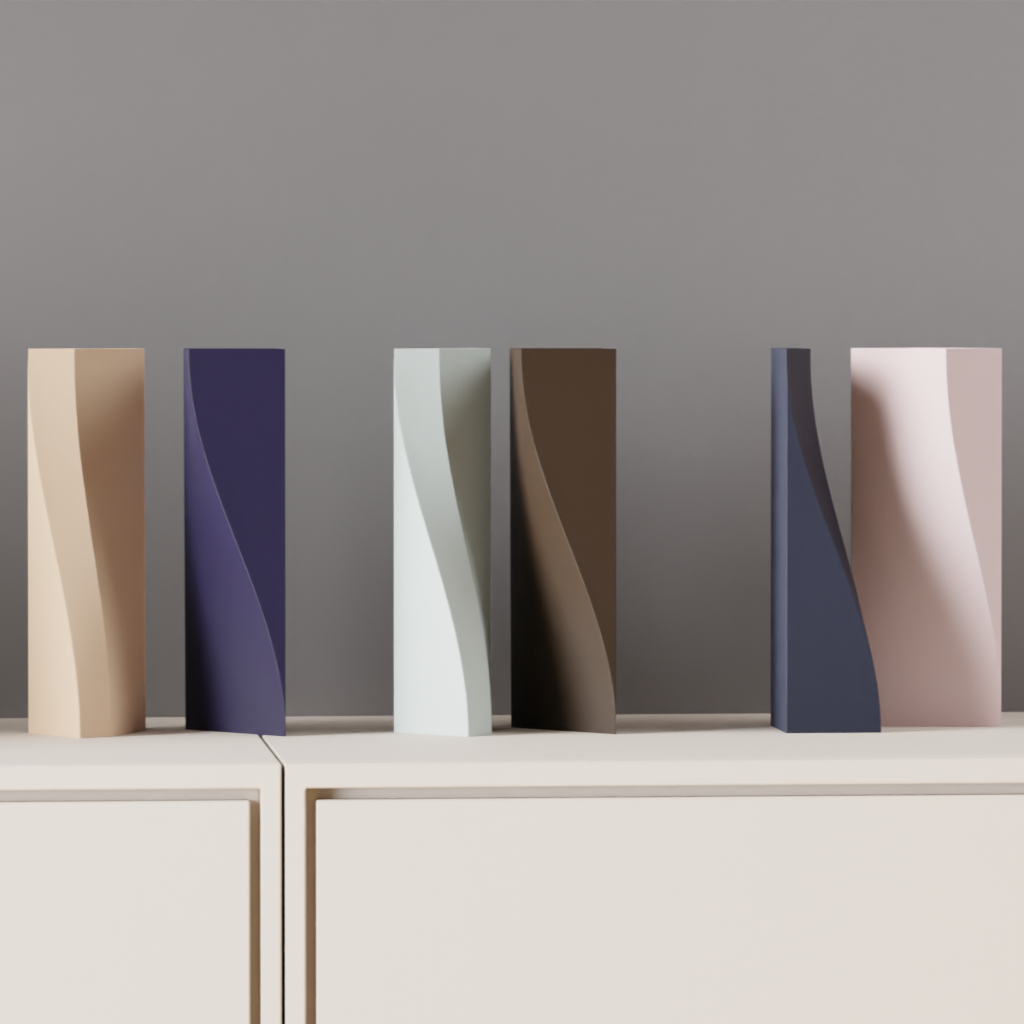 Modern Vase – Two Part Sweeping Sculpture | Minimal Dual-Tone Home Décor