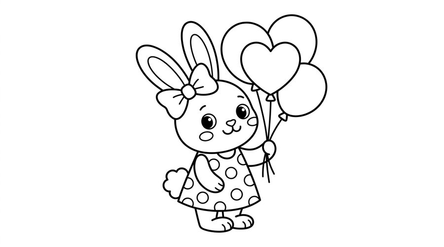 Bunny with Balloons
