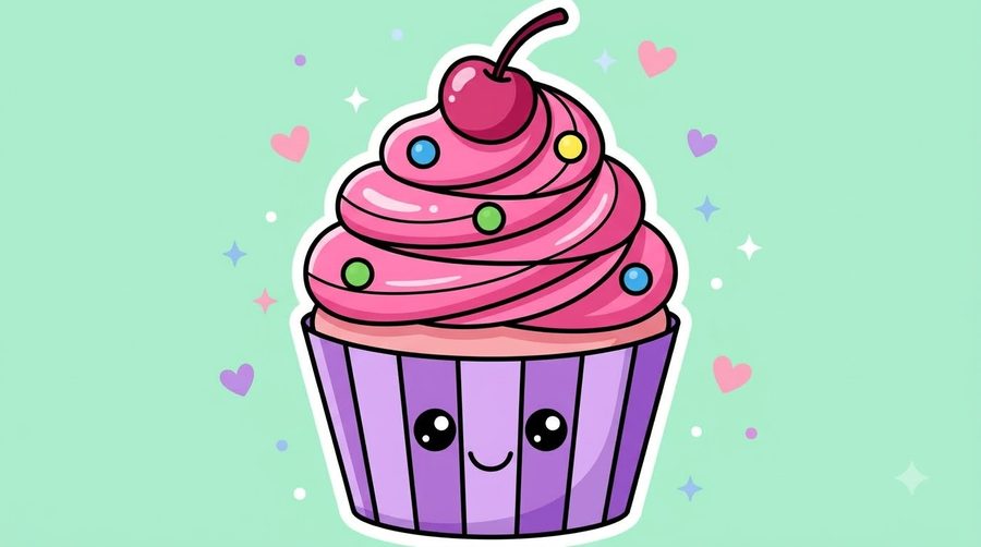 Cupcake coloured