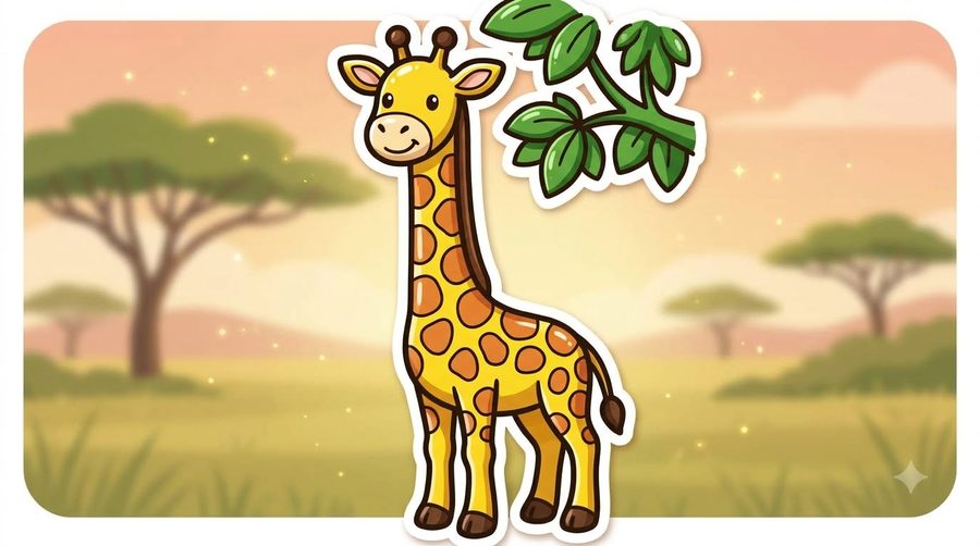 Giraffe coloured