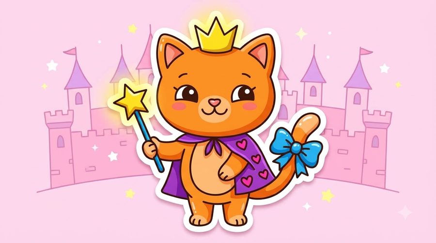 Kitten Princess coloured