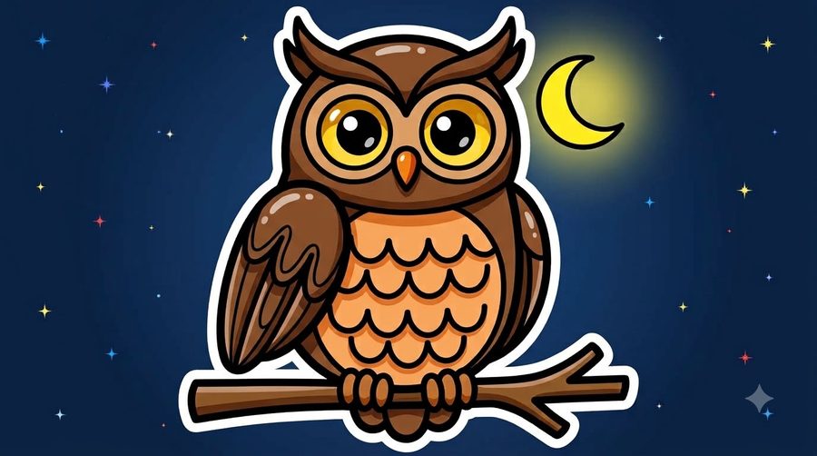 Owl coloured