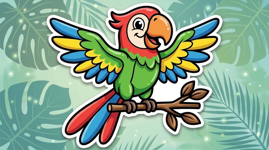 Parrot coloured