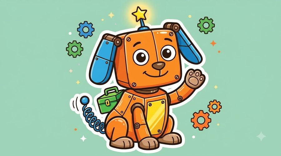Robot Puppy coloured