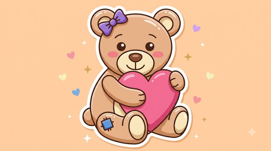 Teddy Bear coloured